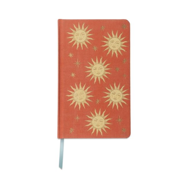Designworks Ink Notebook Celestial Bookcloth Journal - Terracotta Sun - 13x21 cm