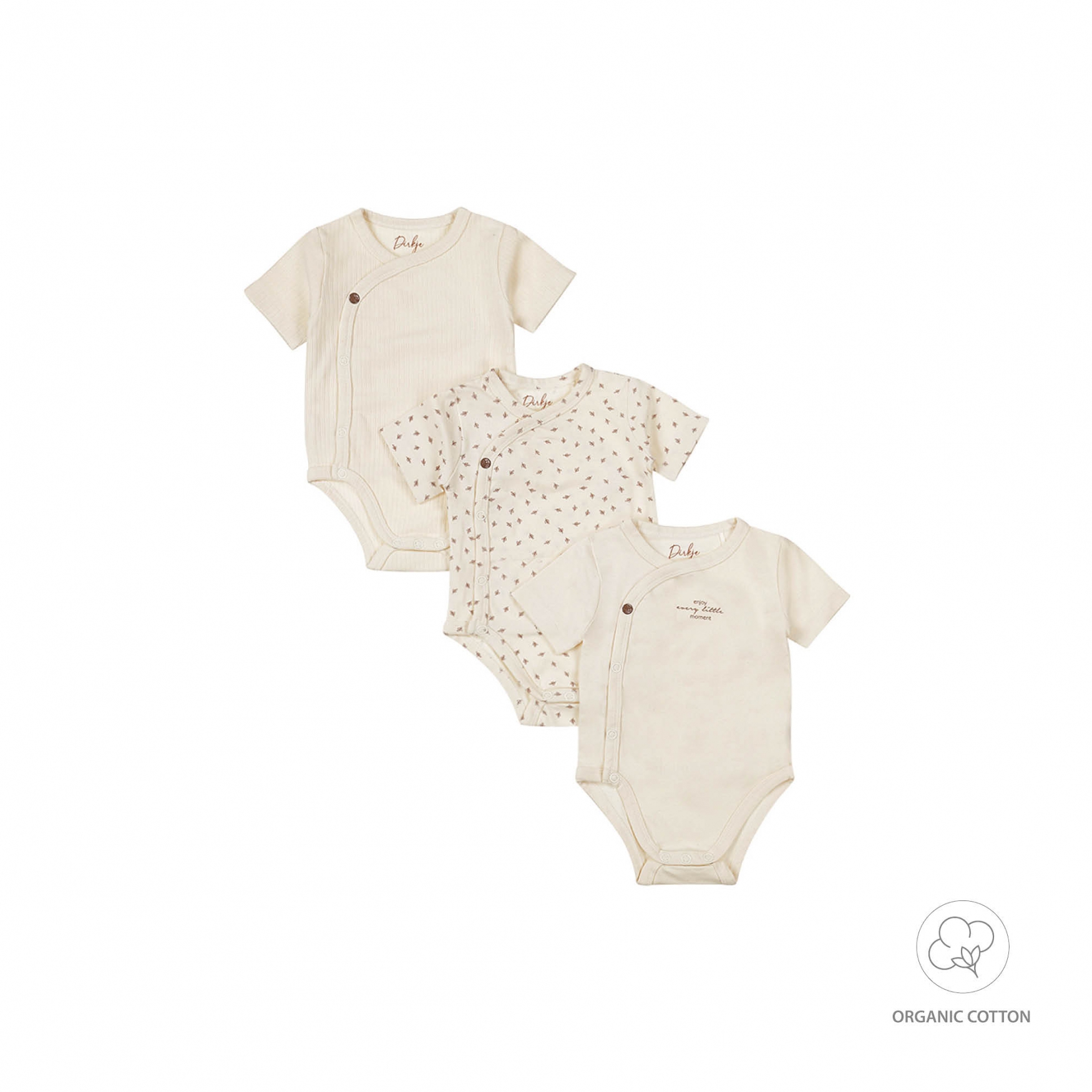 Dirkje Body Nb Unisex 3 stuks Off white - 0 maand