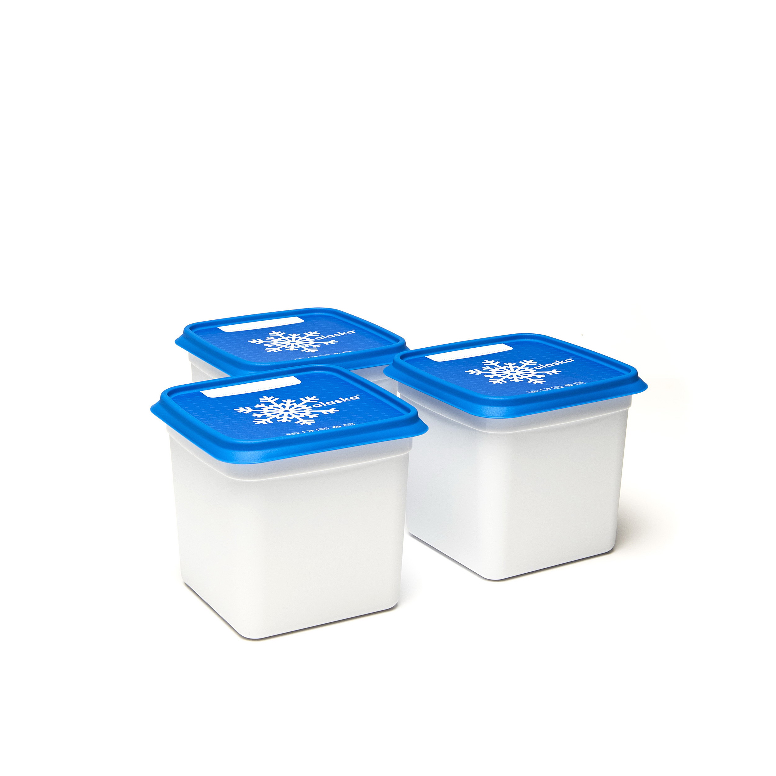 Day To Day Bewaardoos Alaska 1000ml set 3 stuks - Wit/Blauw