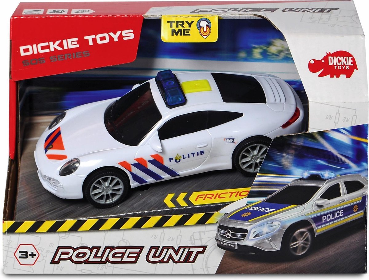 Politie wagen Porsche 15 cm met licht en geluid
