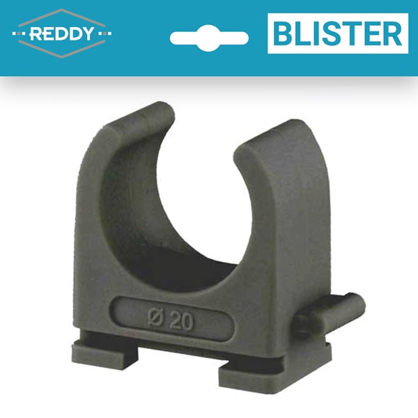 Reddy Veerklem M6 16 mm Koppelbaar RAL 9005 - 10 stuks