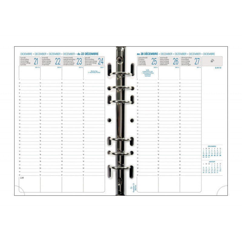 Exacompta Agendavulling 2026 Exatime 21 21x14 cm - 1week/2pag - 16 Maand