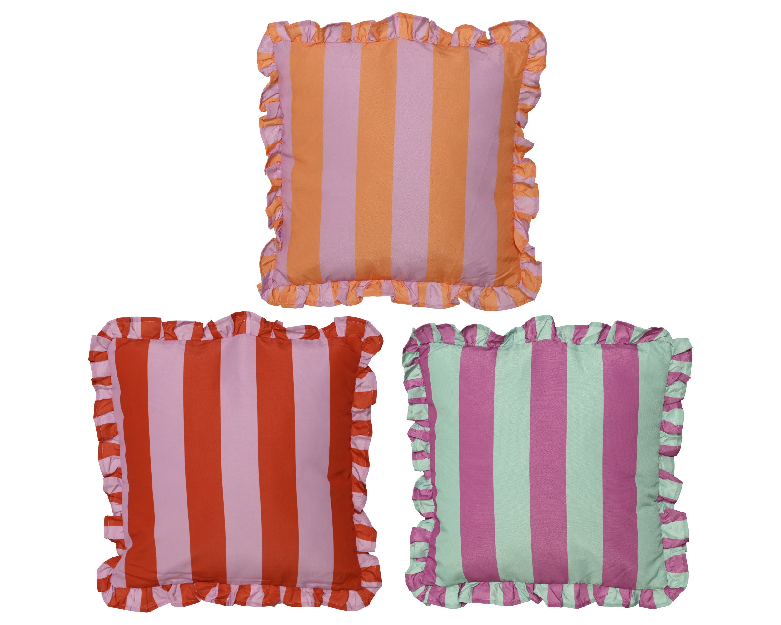 Kussen Gestreept 45x45 cm - assorti - prijs per stuk