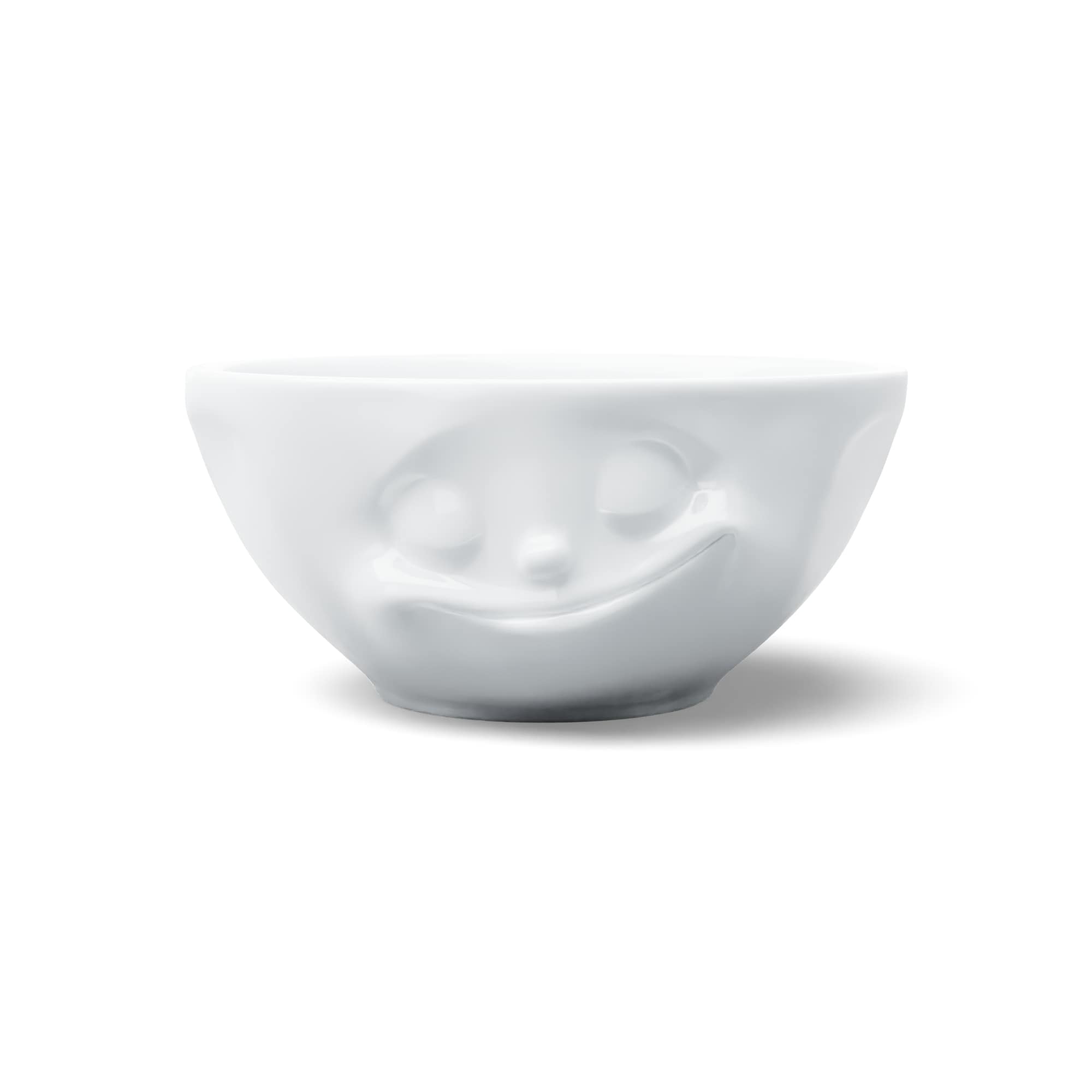 Tassen Bowl Happy 350ml - Porselein - Wit - 13.8x7.5 cm