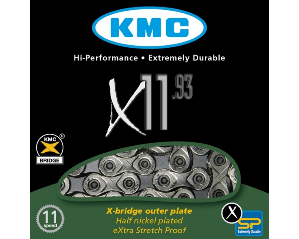 KMC Fietsketting X11.93 114 schakels 11 Speed - Zilver/Grijs