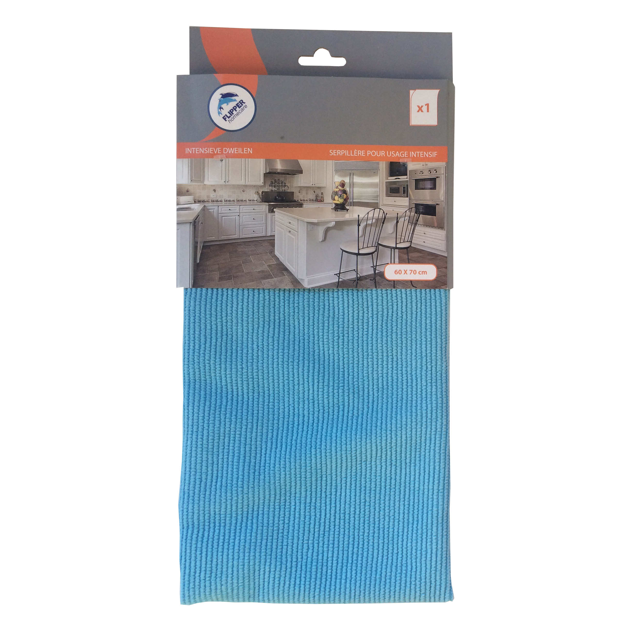 Flipper Dweil Microvezel 60x70 cm - Ribstructuur - assorti - prijs per stuk