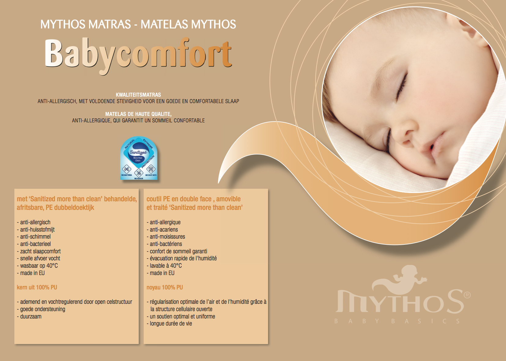 Mythos Parkmatras Babycomfort - PU Schuim 75x95x7 cm