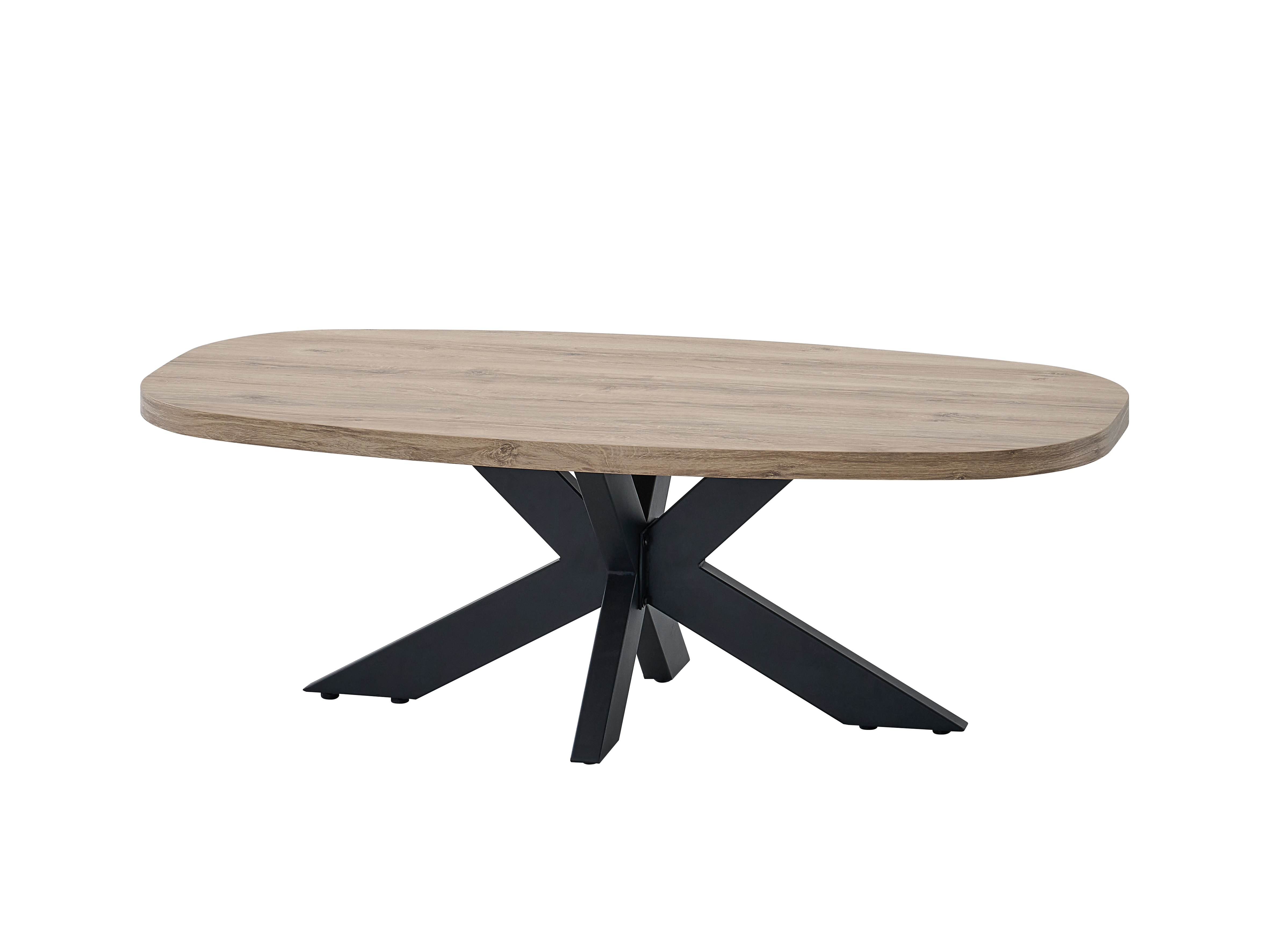Eduard Salontafel Deens Ovaal 130 cm Summer Oak met Centrale Poot