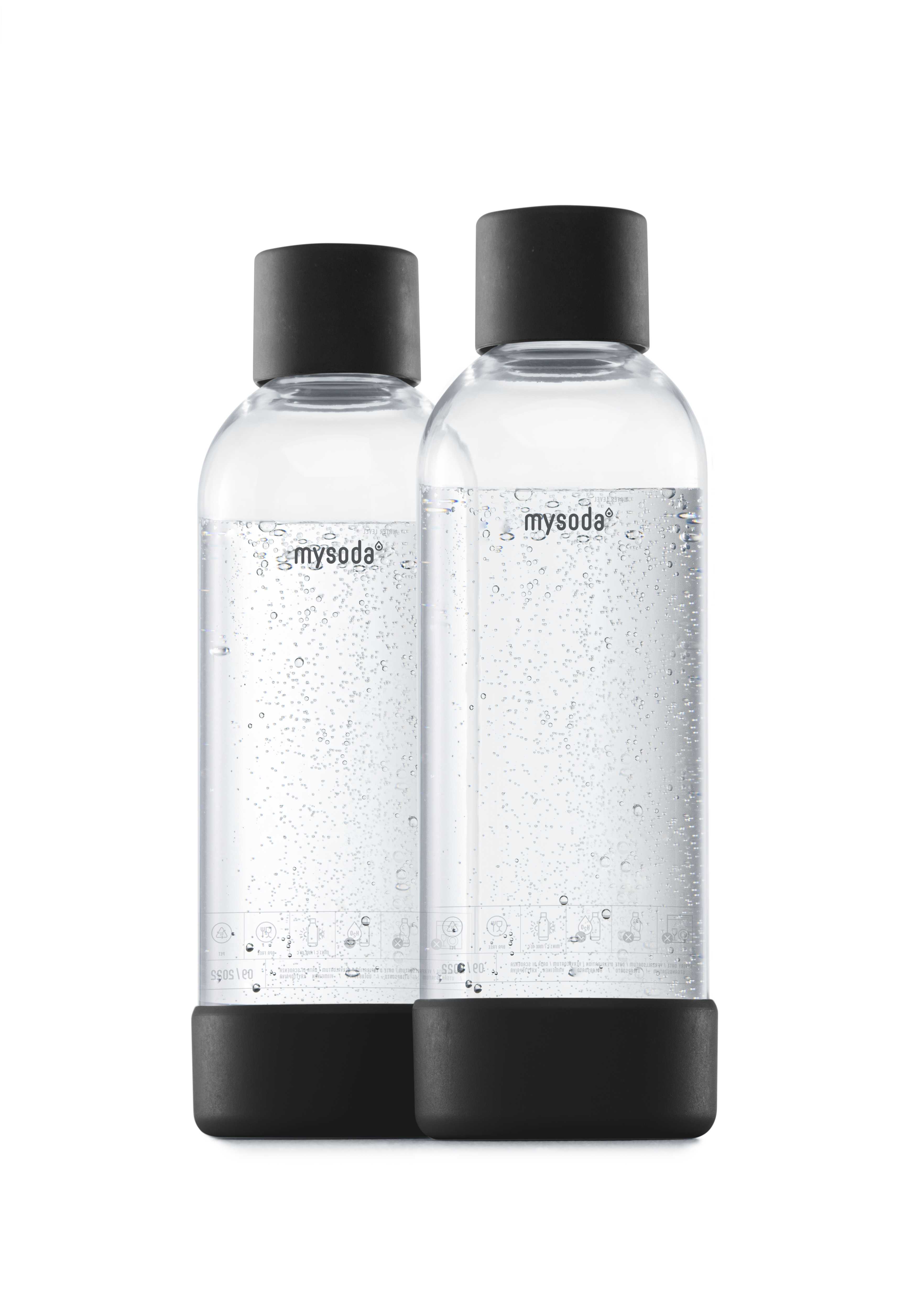 Mysoda Fles 1l Black set 2 stuks