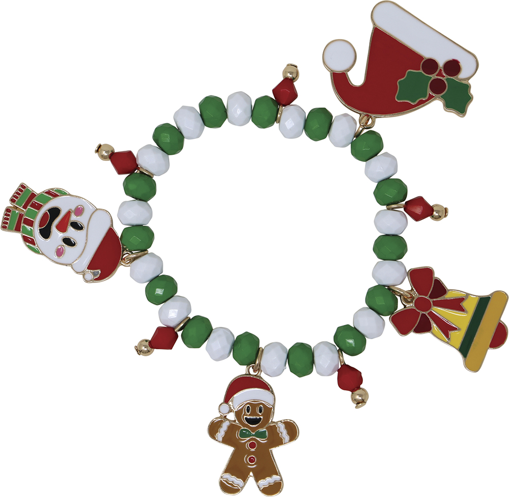 Armband Kerst met Bedels - Rood/Groen