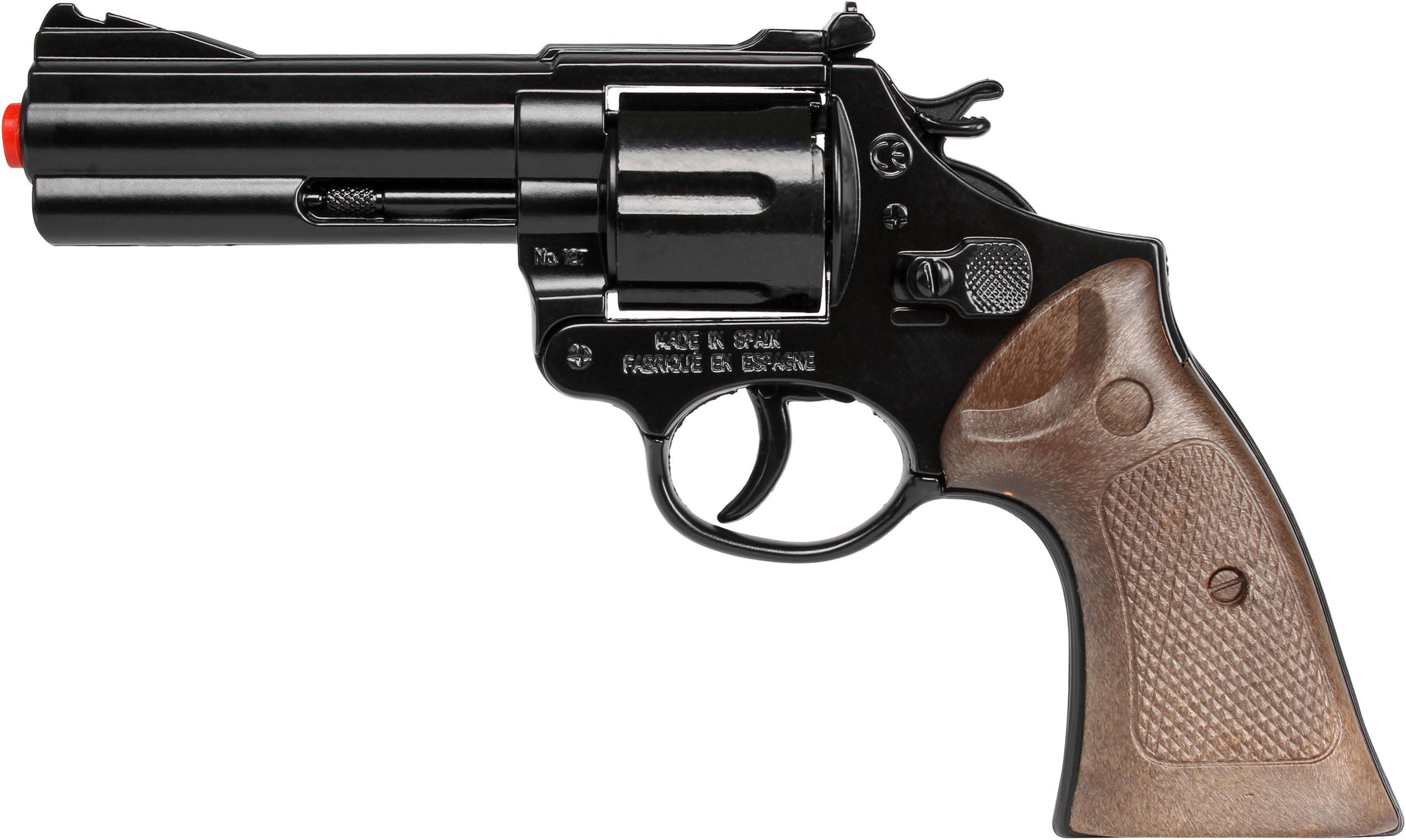Gonher Revolver Zwart Metalen Trommel- Revolver, type Magnum, 12-schot, 12.5 cm