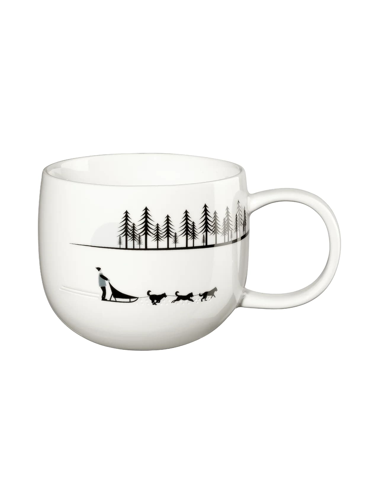 ASA Mok Joy Snow Tracks Sled Dogs 400ml - New Bone China - 10x8.5 cm