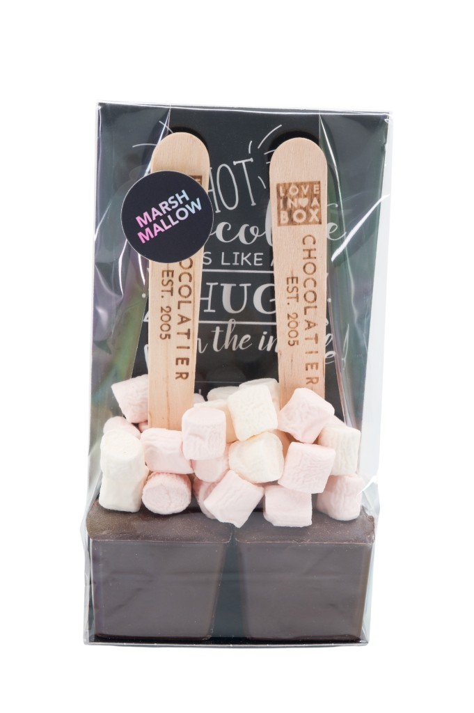 Love in a Box Chocoladelepels Puur met Marshmallows 90g - 2x 45g