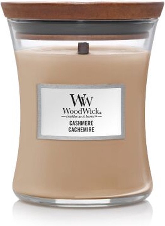 Woodwick Kaars Cashmere Medium - 10x11.4 cm - 60 Branduren