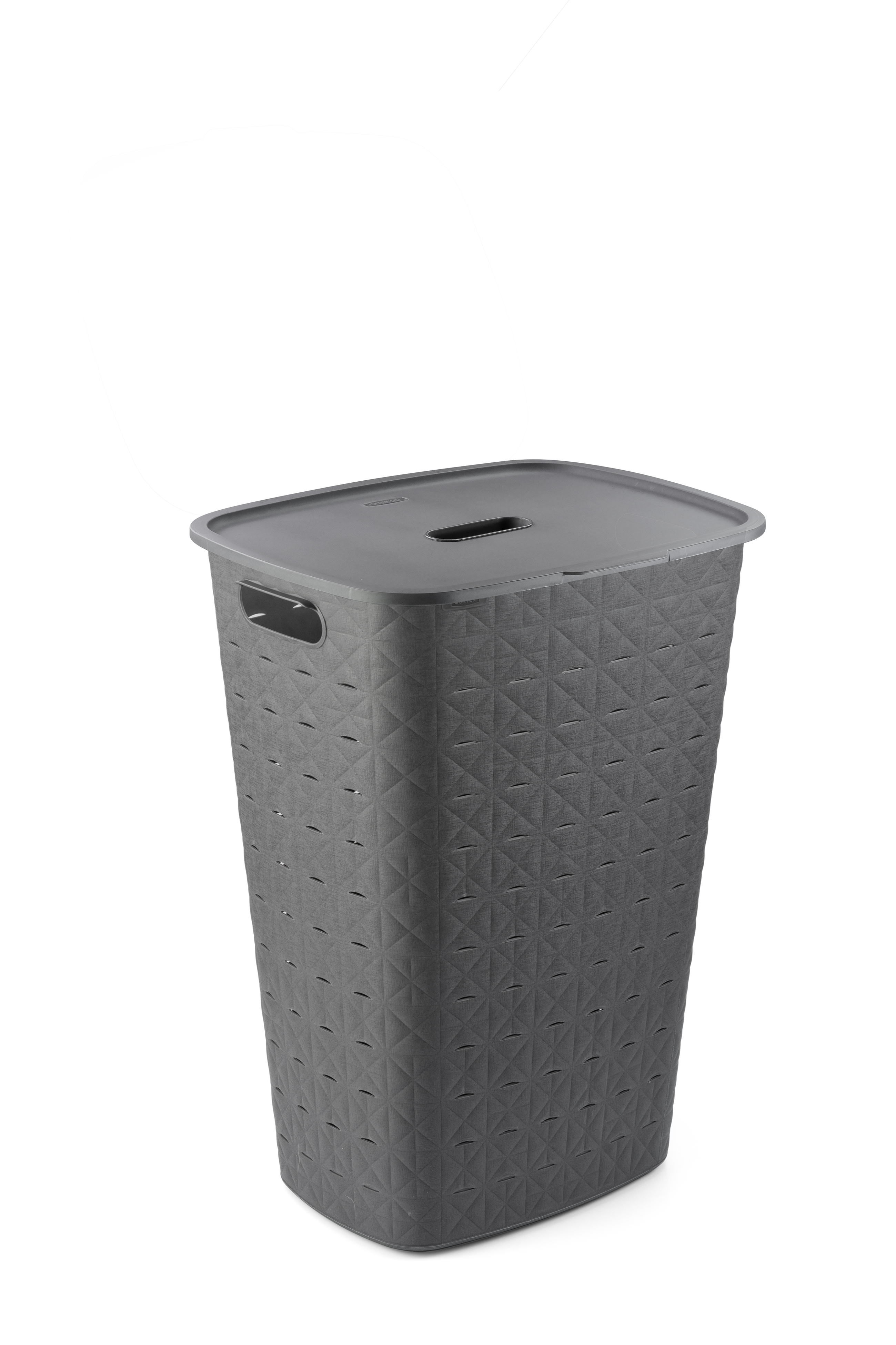 Curver Linnenmand/Wasbox Softex Antraciet 56l met Deksel - 42x31.6x60 cm