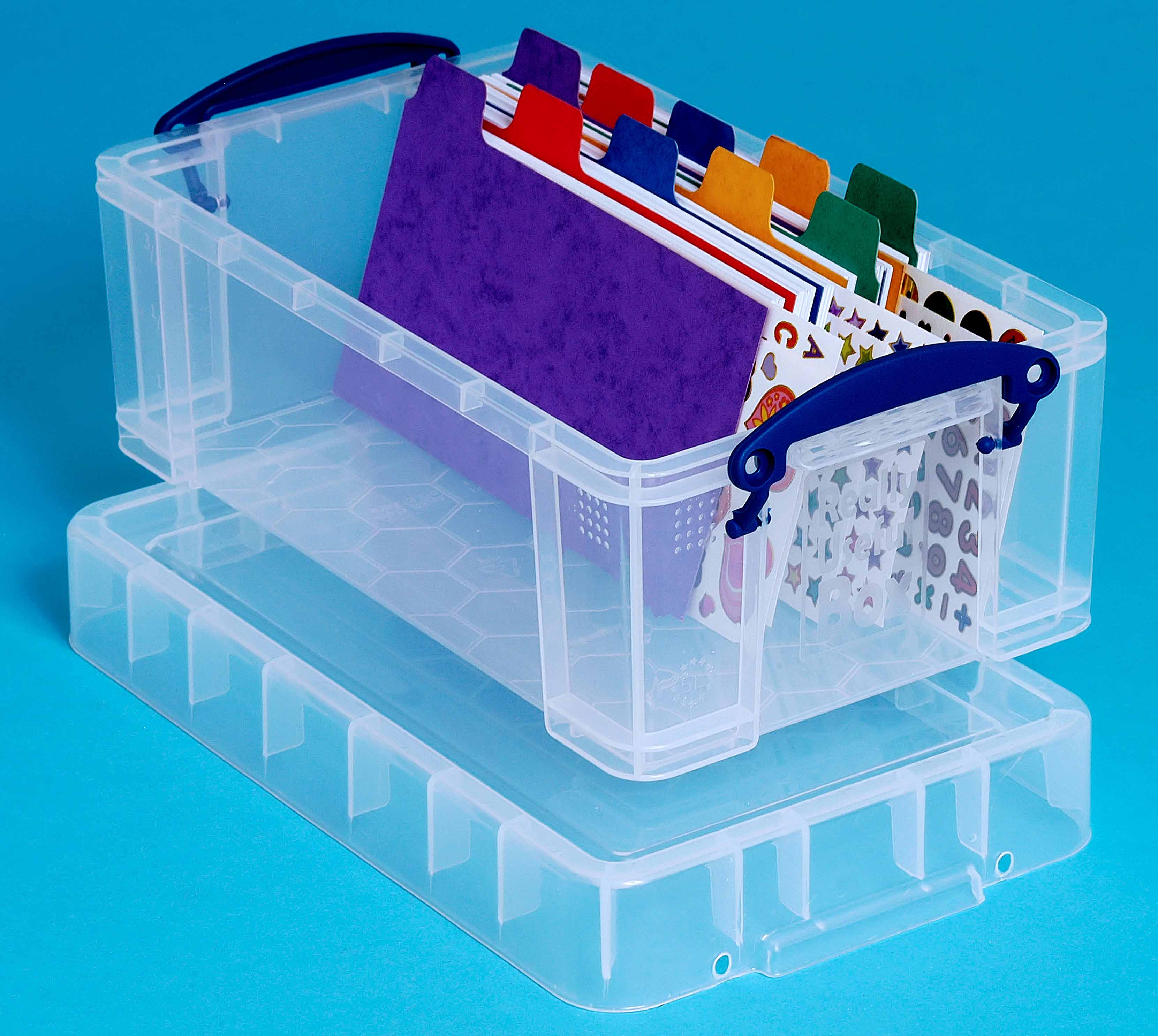 Really Useful Boxes Opbergbox XL 5l - Transparant - Sticker Organisation
