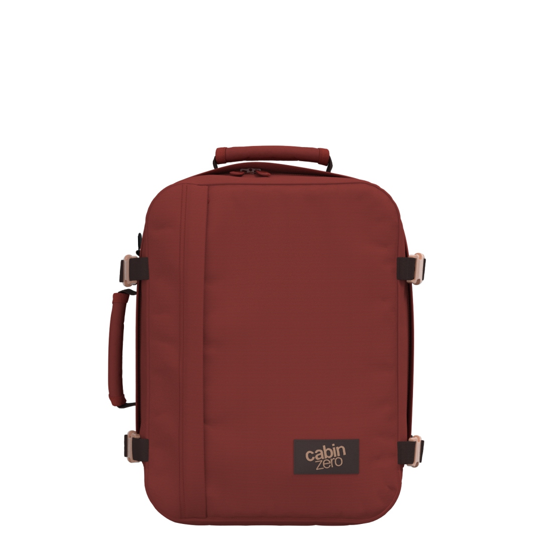 CabinZero Rugzak Classic 28 l - Sangria Red - 39x29.5x20 cm - Cabincase - Underseater