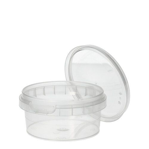 PapStar Voorraaddoos 180ml met Deksel set 38 stuks - 9.5cm Rond PP