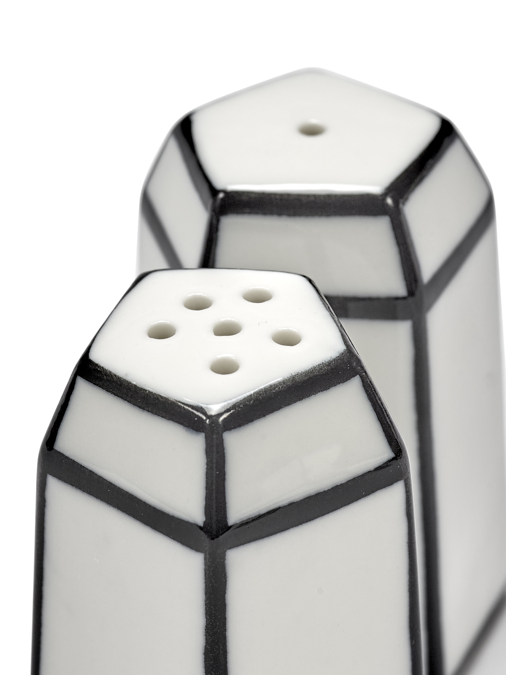 Serax Peper-& Zoutvat Carte Blanche White/Black - 2-delig - by Annebet Philips