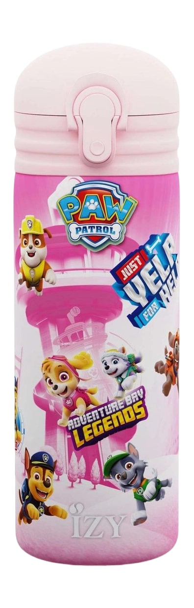 IZY Kids Isoleerfles Paw Patrol 350ml - Refresh Pink - met Stickervel