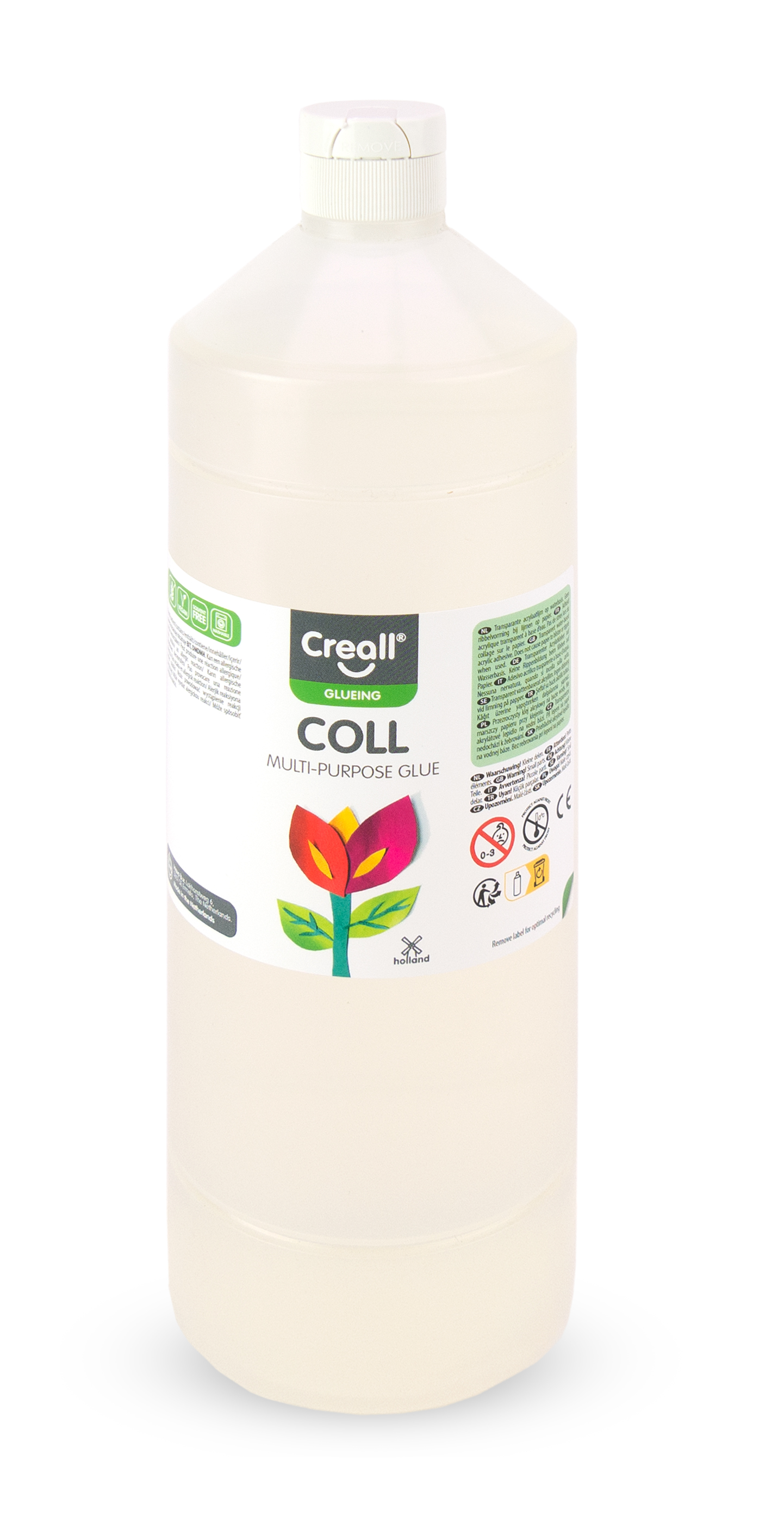 Creall Lijm Coll Transparant Waterbasis 1 l - Solvent Free