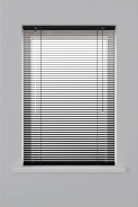 Decosol Horizontale Jaloezie Alu 25 mm - 80x180 cm - Kleur 320 Mat Zwart
