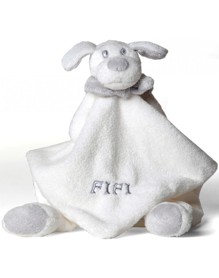 Dimpel Doudou Fifi Hond Wit 50x27 cm
