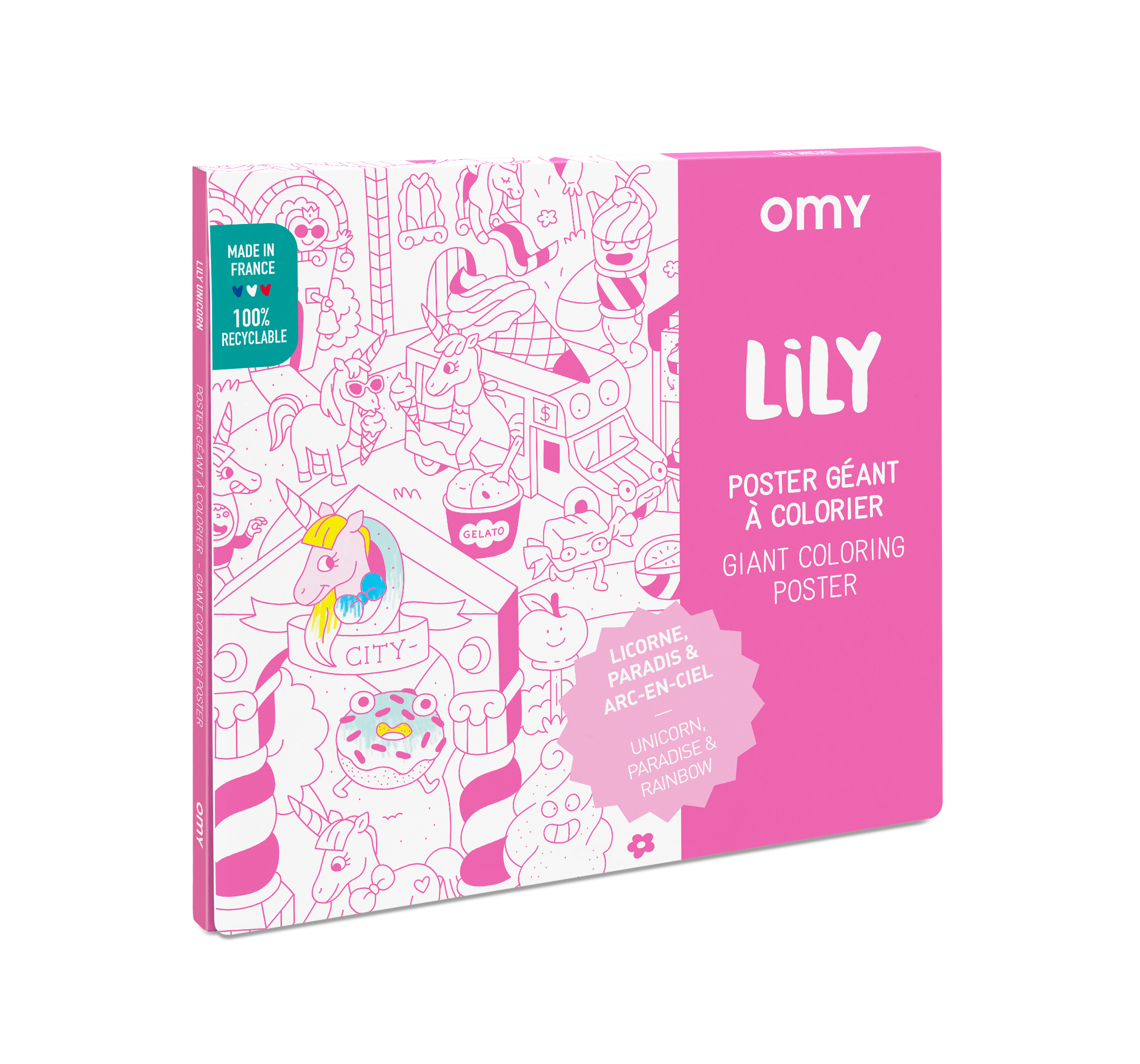 Omy Poster om in te Kleuren Lily 70x100 cm