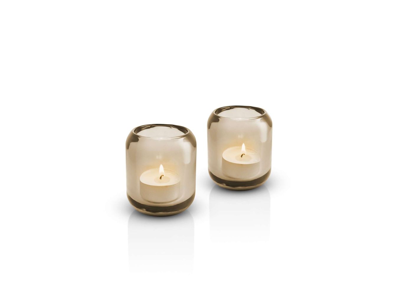 Eva Solo Theelichthouder Acorn set 2 stuks - 6.7x7.7 cm - Hazel Brown