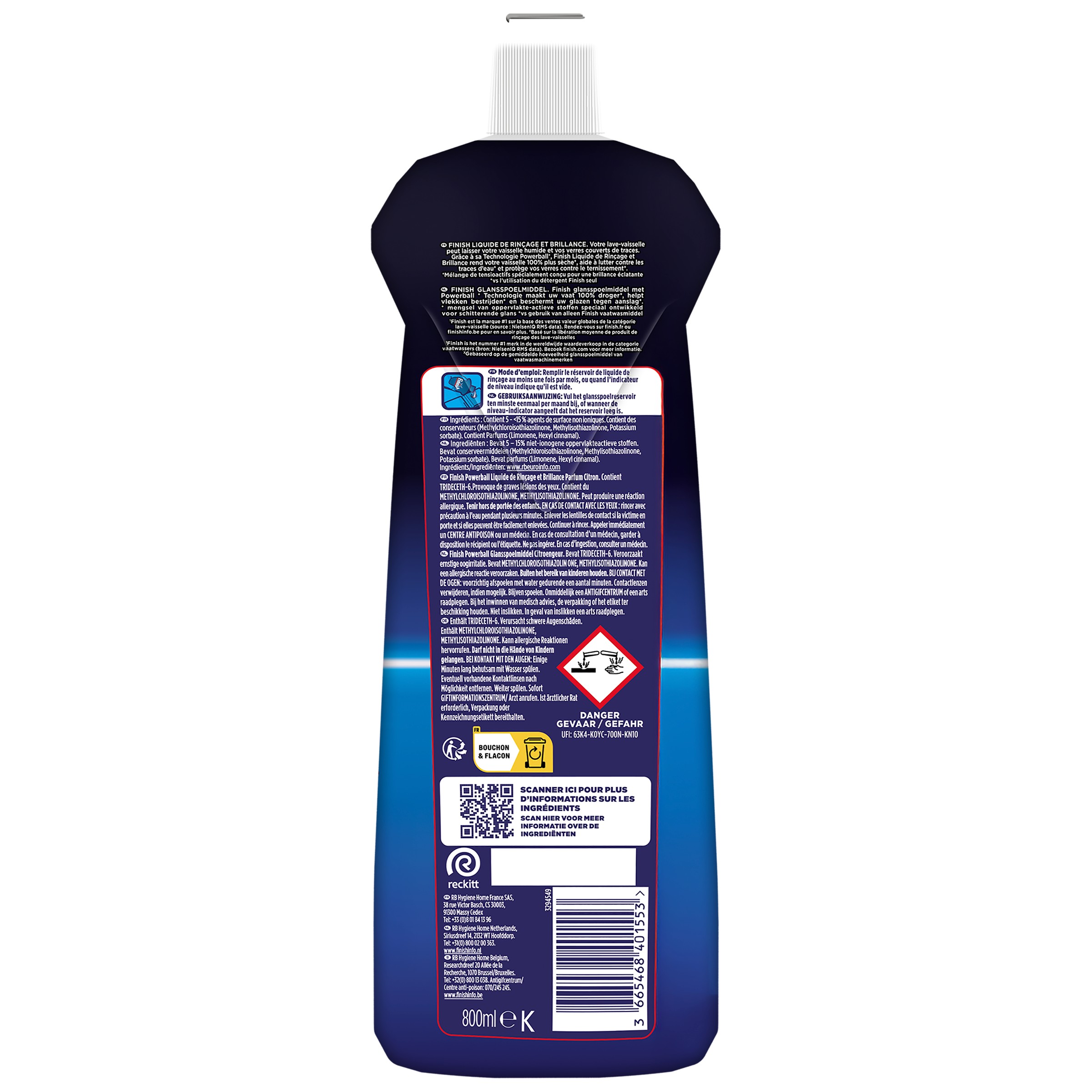 Finish Glansspoelmiddel Citroen 800 ml