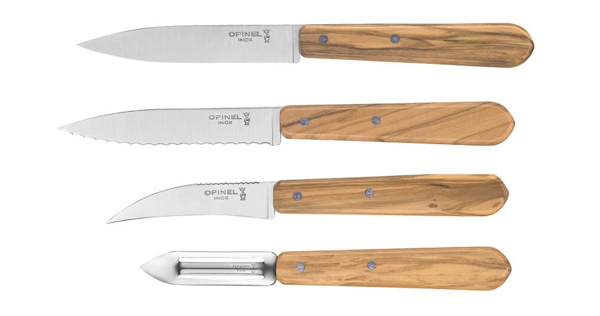 Opinel Keukenset Les Essentiels 4-delig Olijfhout