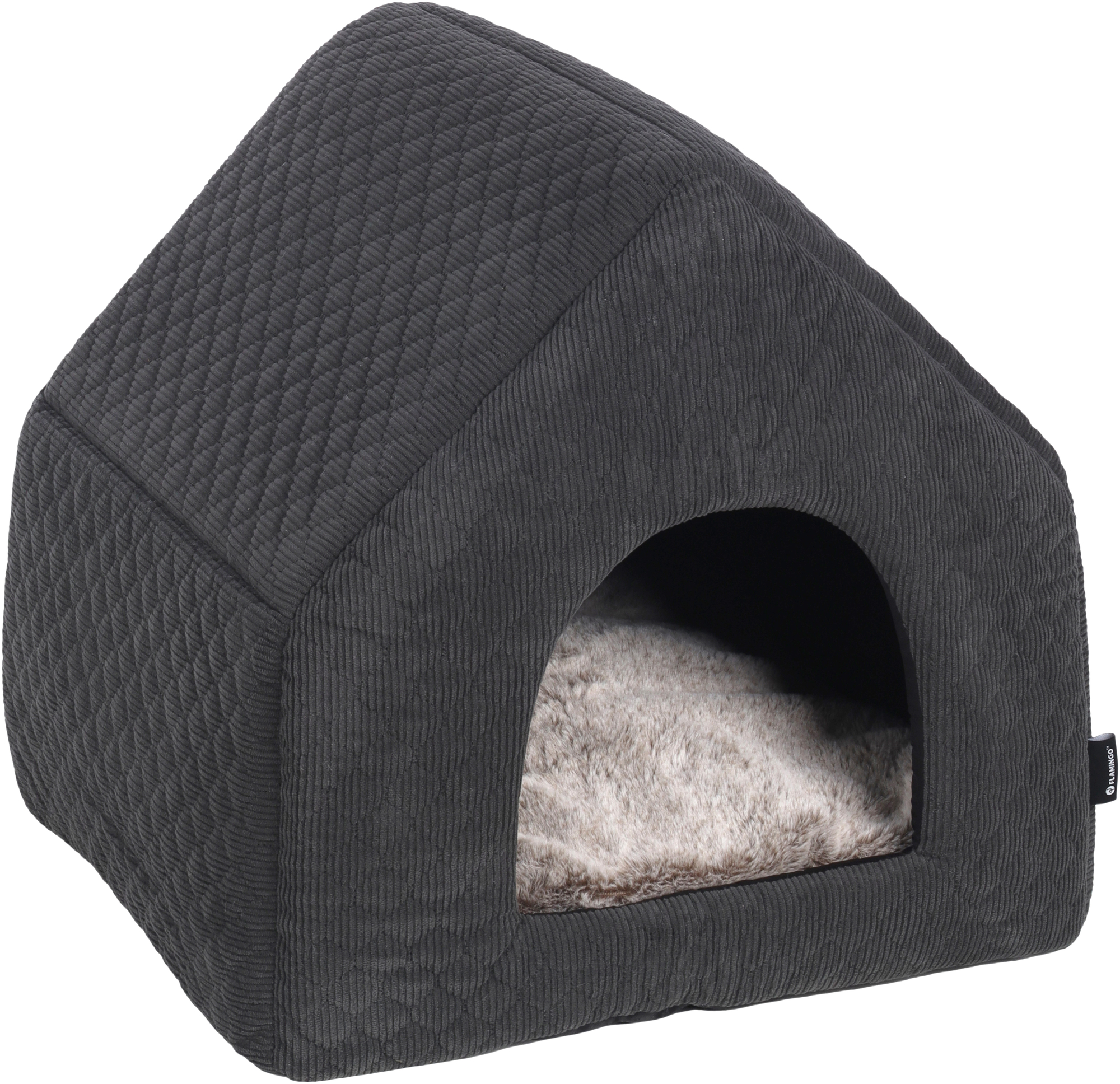 Flamingo Slaapplaats Fahra 46x43x42 cm Donkergrijs