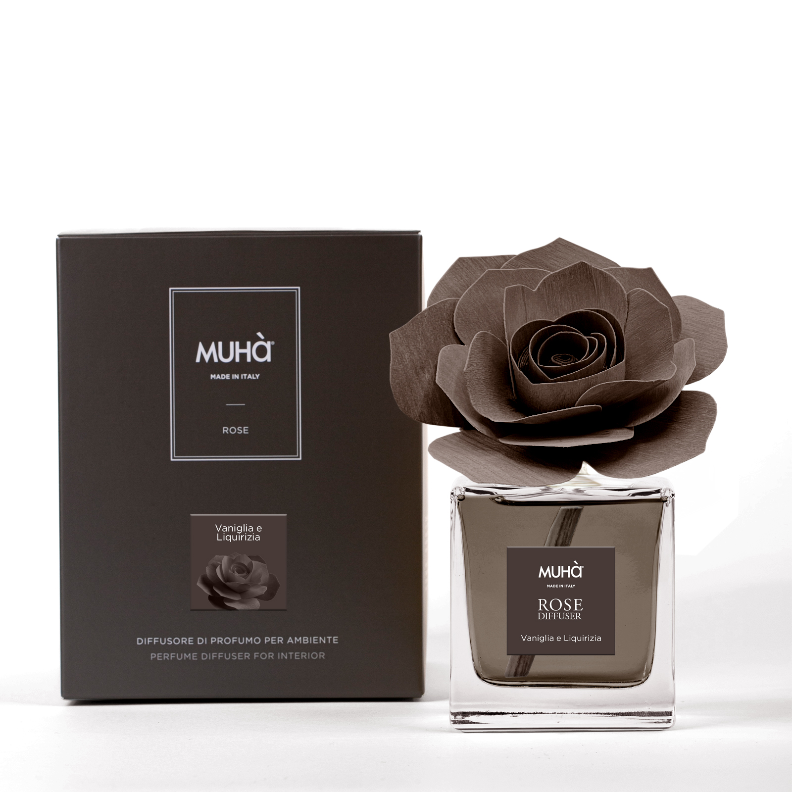 Muhà Geurdiffuser Rose Brown 100ml - Vanilla & Licor