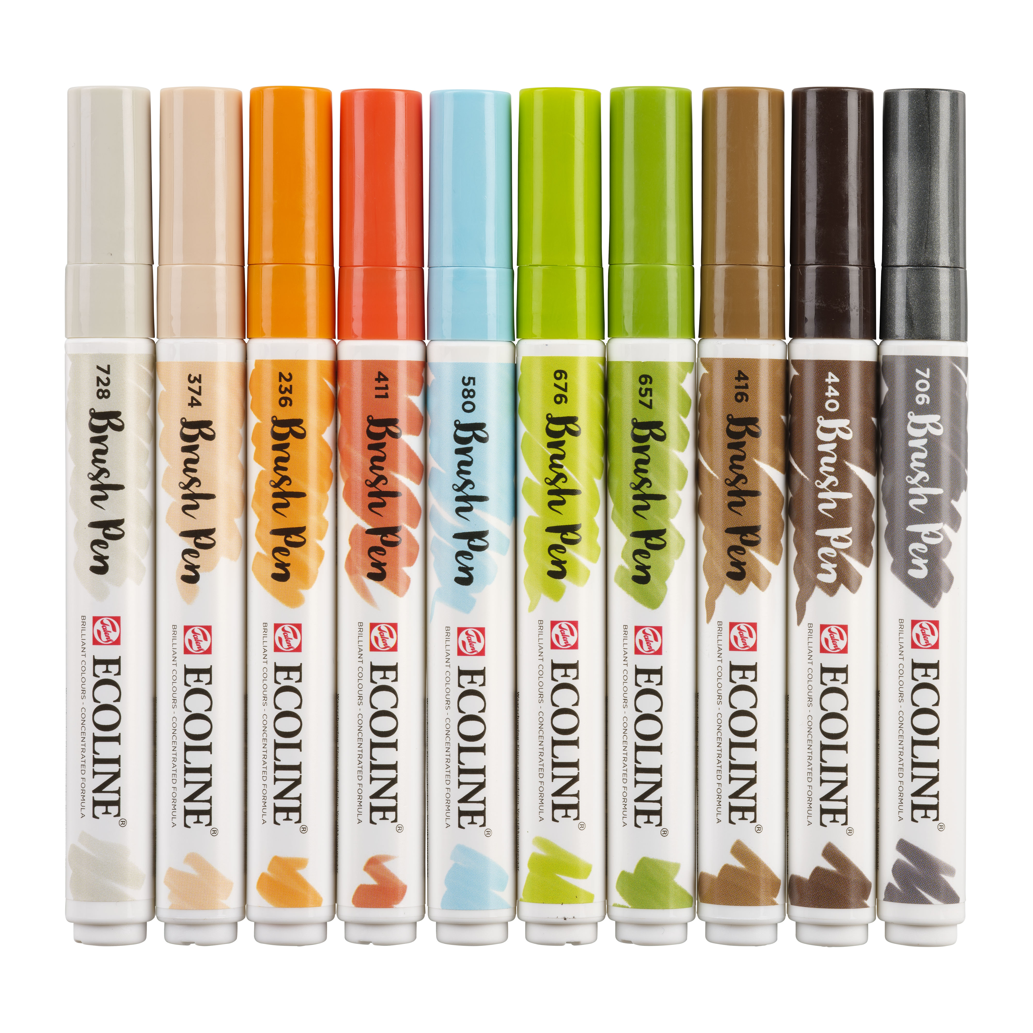 Talens Ecoline Brush Pen Set Architect 10 stuks