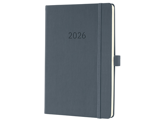 Sigel Agenda 2026 Conceptum A5 1week/2pag Dark Grey Elastiek