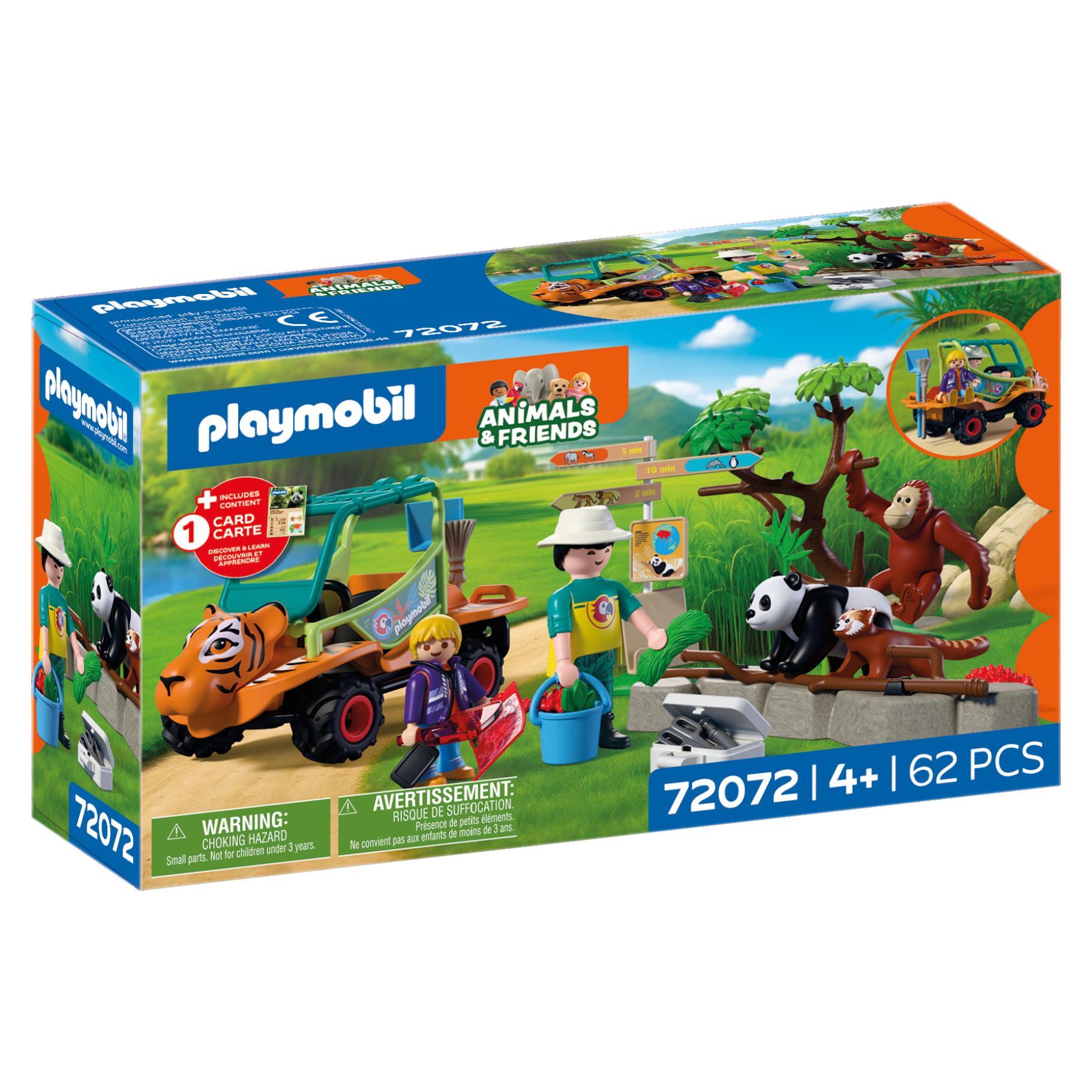 Playmobil 72072 Animals & Friends Dierentuin: Dierenverzorger met voertuig