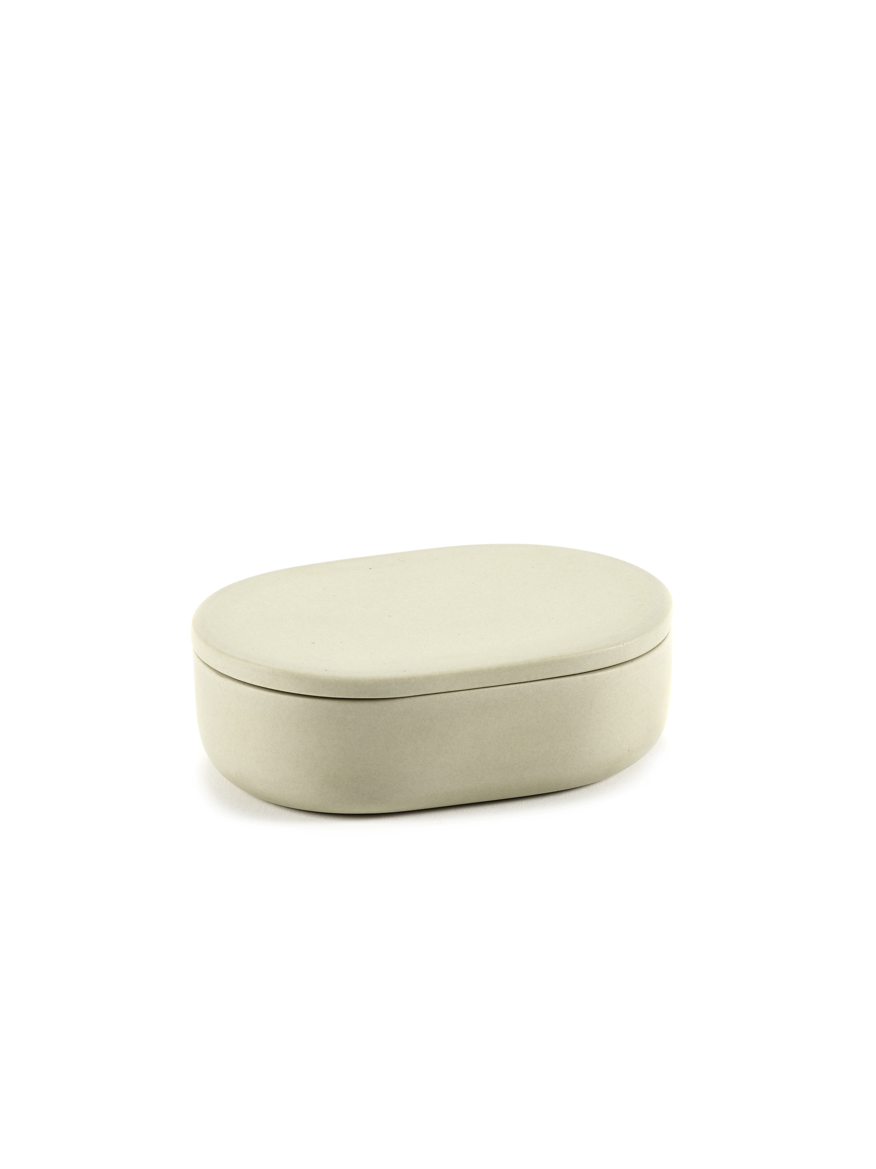 Serax Bewaarpot Cose met Deksel Beige 10.2x7x3.3 cm - Ovaal - by Bertrand Lejoly