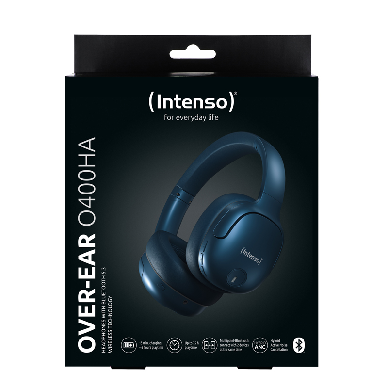 Intenso Over-ear Hoofdtelefoon Blauw met ANC en Bluetooth