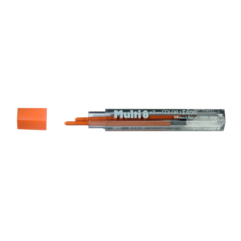 Pentel Arts Navulling Vulpotlood Multi 8 Oranje 2 mm - 2 stuks