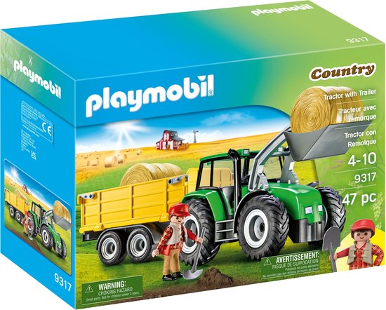 Playmobil Country 9317 Tractor met aanhanger