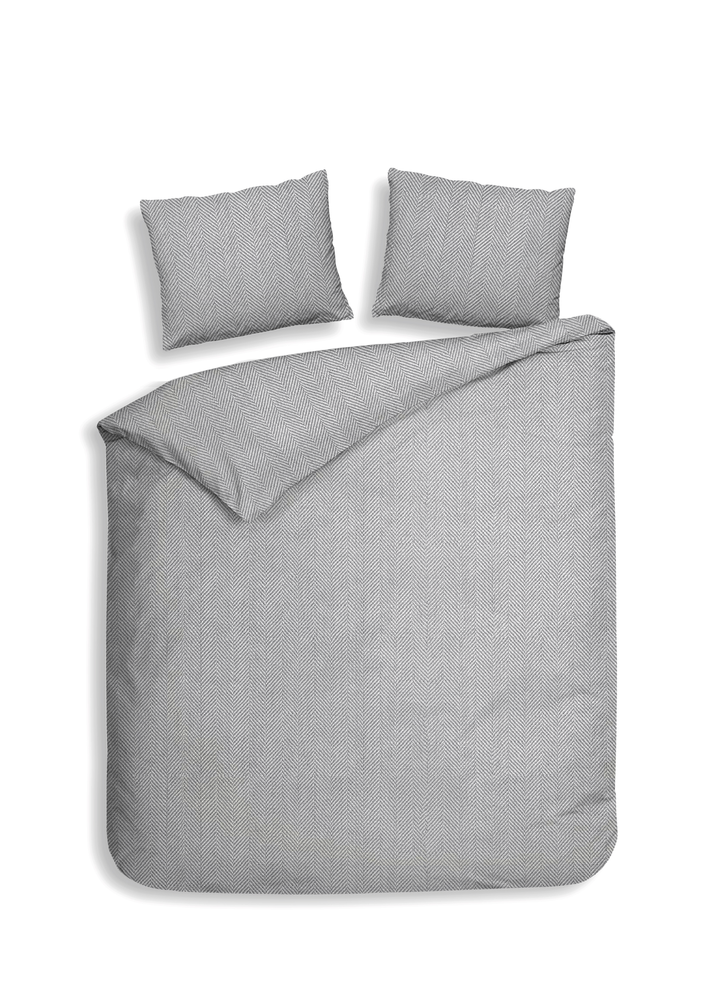 Heckettlane Dekbedovertrekset Spina 200x220 cm Flanel Light Grey