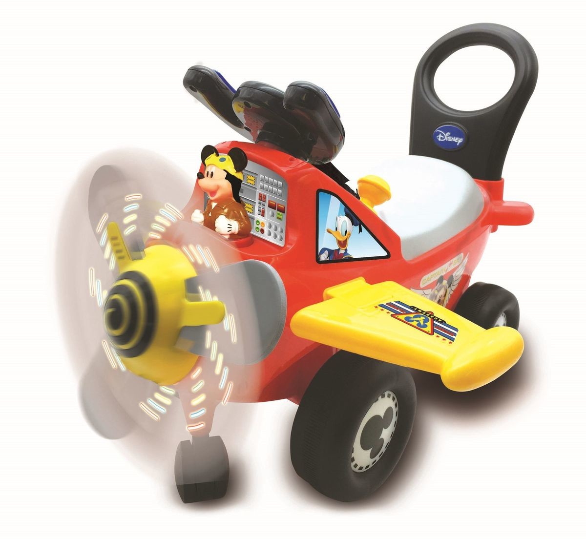 Kiddieland Mickey Mouse Vliegtuigloper Loopwagen, met licht en geluid