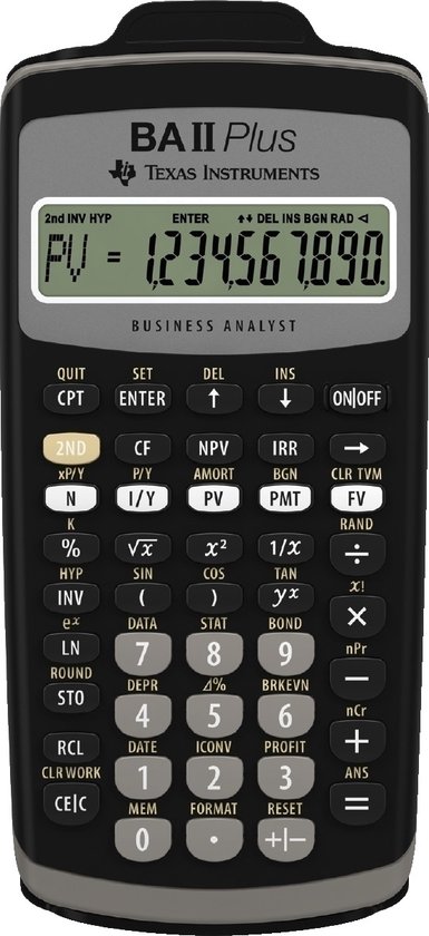 Texas Instruments Rekenmachine TI BA II Plus FC