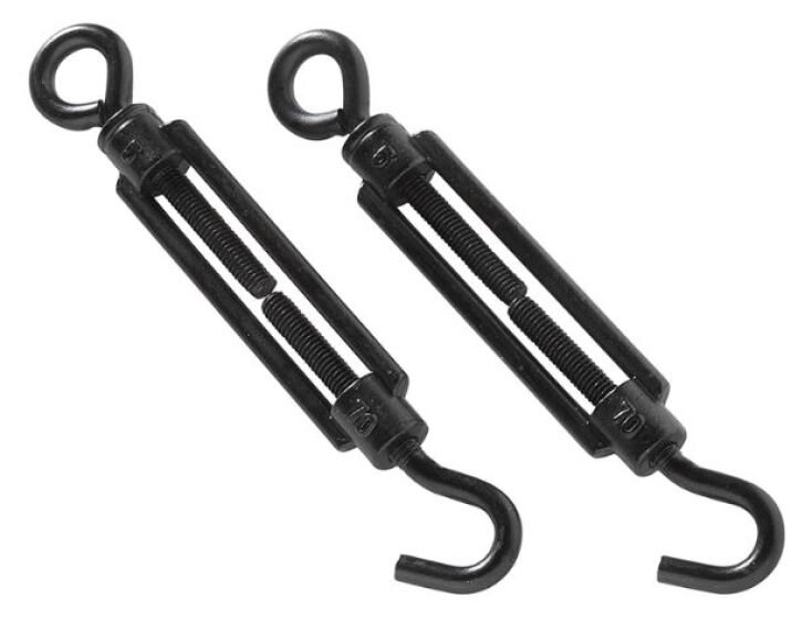 MACK 2 Spanners Oog met Haak m 5 x 70 mm Zwart