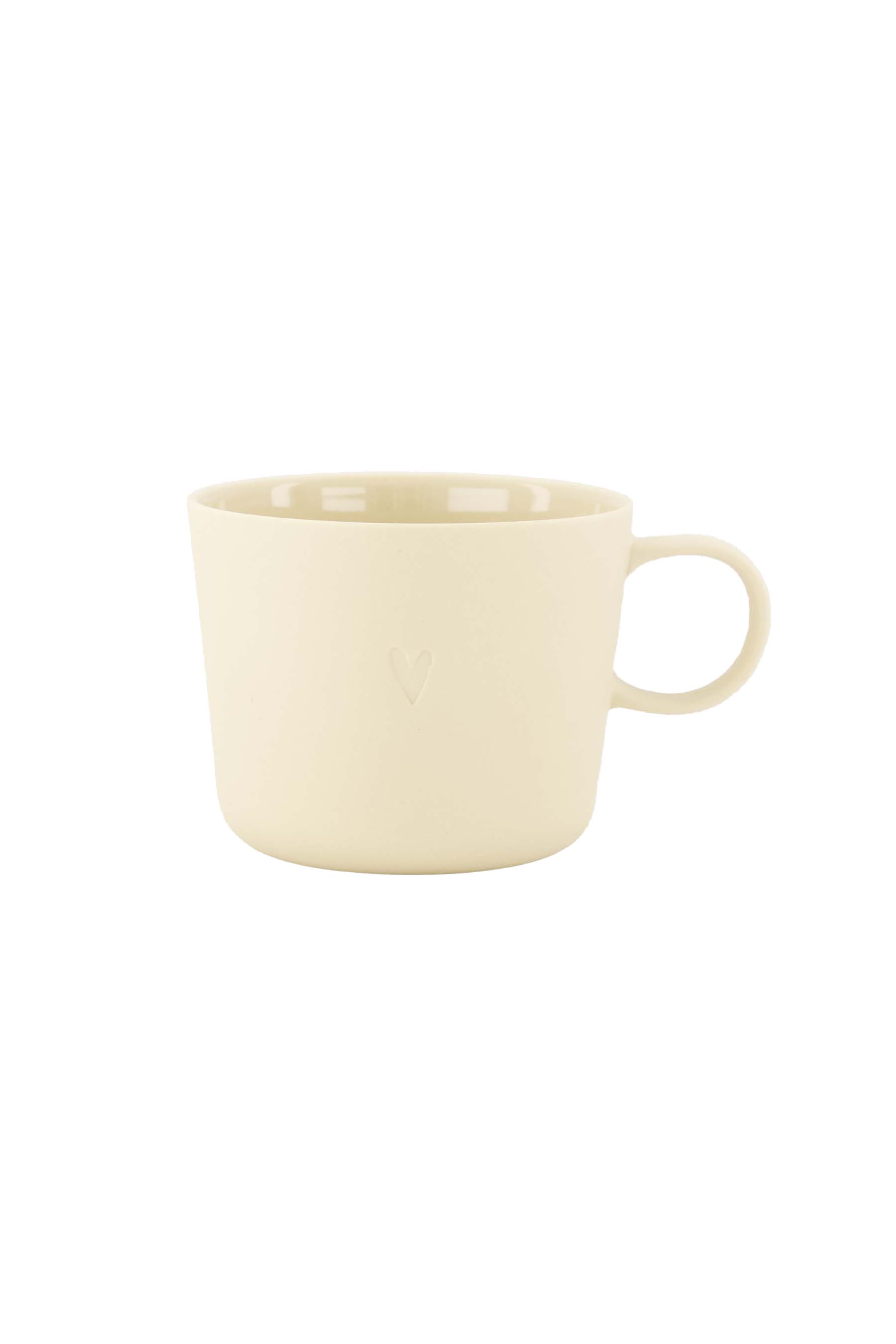 Zusss Cappuccinotas Heart 9.3x7.5 cm - Keramiek - Sand