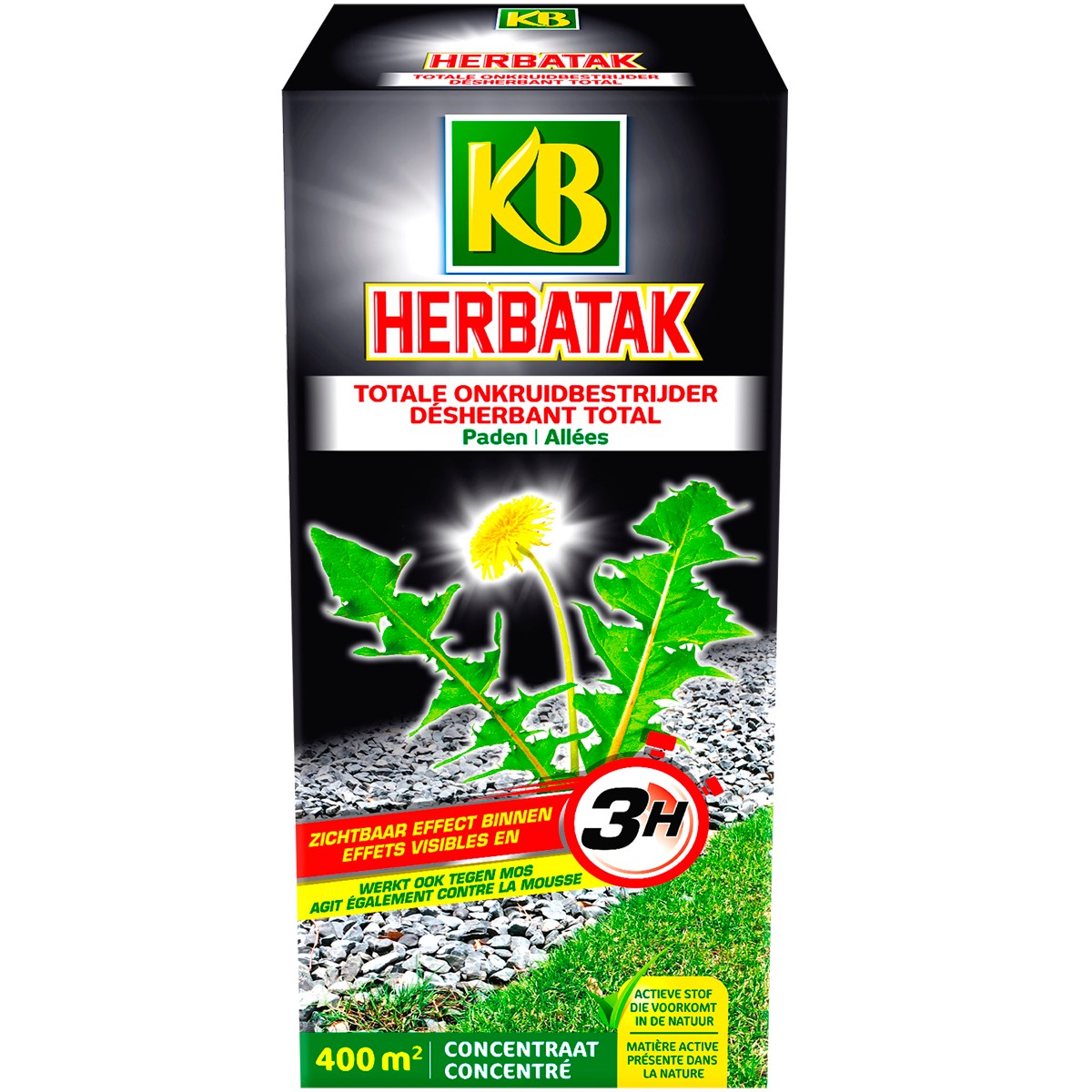 KB Herbatak Onkruid- en Mosbestrijder voor Paden 900 ml - 500 g/l Pelargonzuur