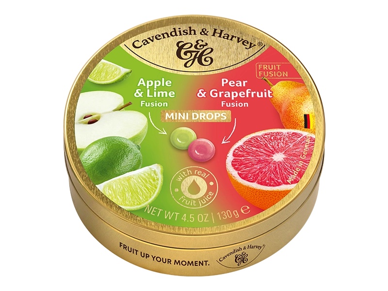 Cavendish & Harvey Fruit Fusion 130g - Apple & Lime/Pear & Grapefruit