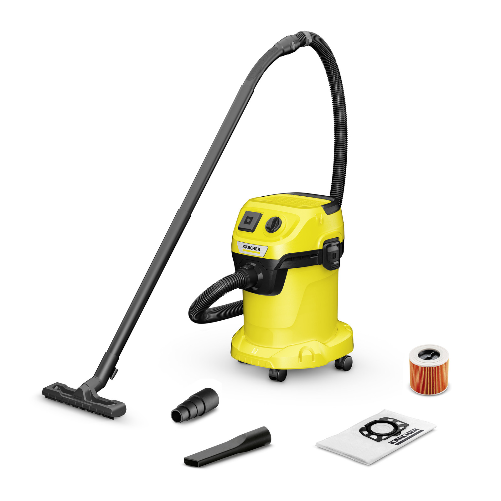 Karcher WD 3 P Nat- en Droogzuiger met Stopcontact