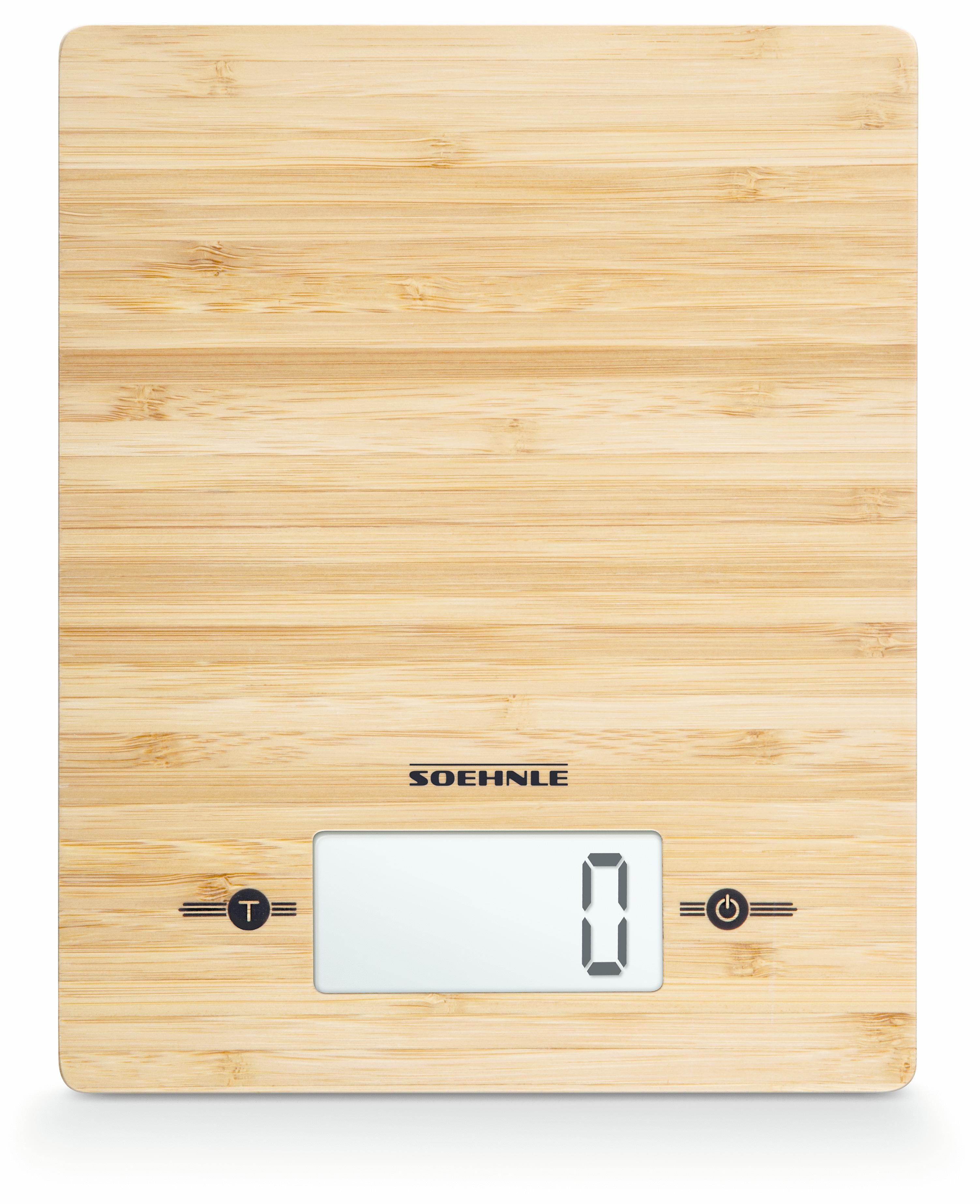 Soehnle Keukenweegschaal Bamboo LCD -5KG 20x16x2CM - Digitaal