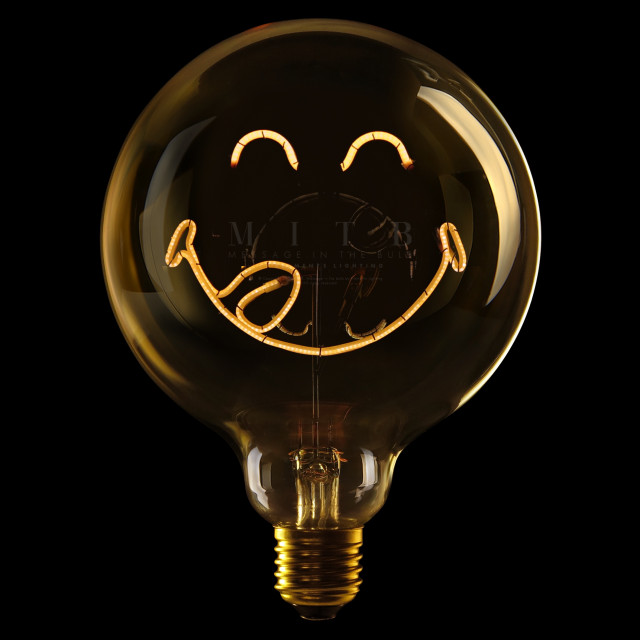 MITB Gloeilamp Craving by Smiley World G125 - E27 - 2W - Geel - Staand